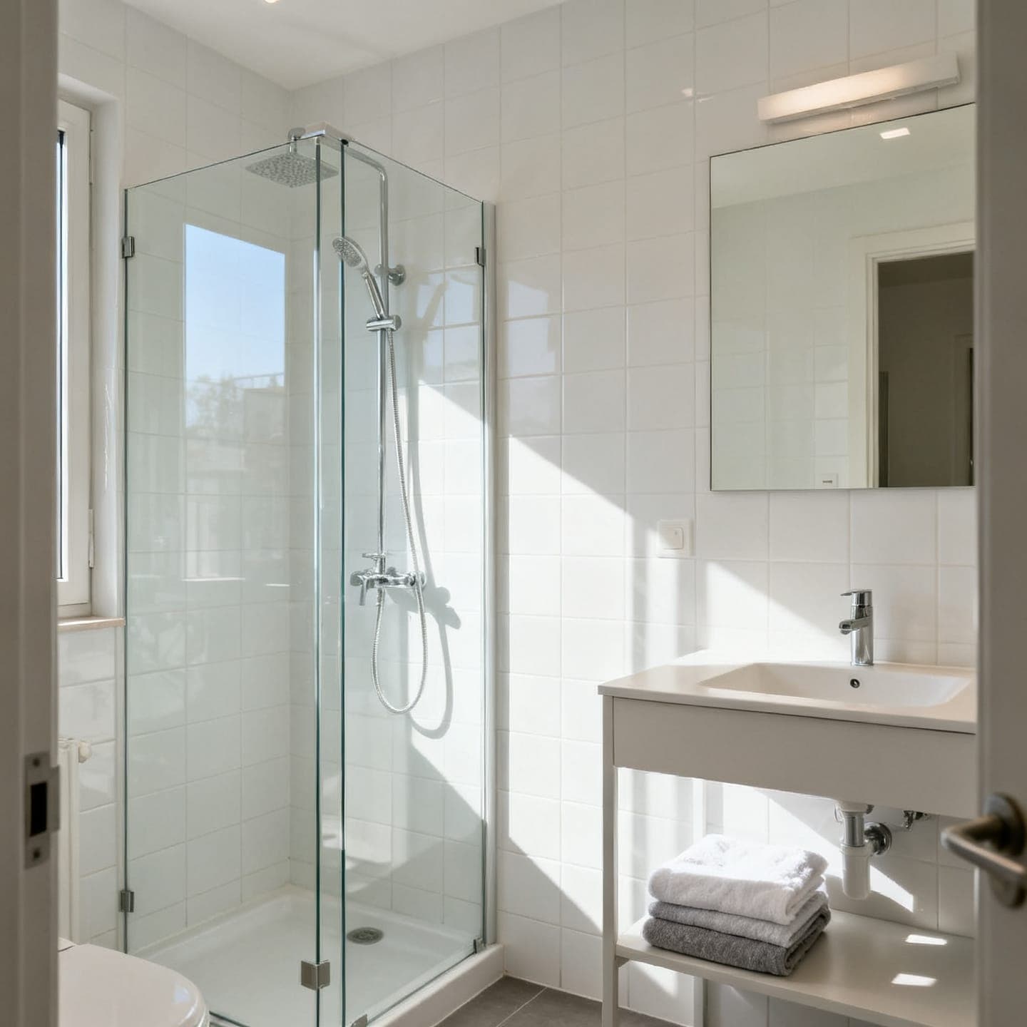 Salle d'eau avec douche